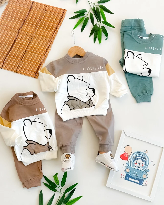 A great day kolları blok renkli mevsimlik 2li takım 