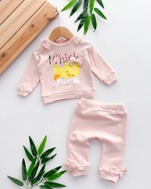 Happy duck arkadan çıtçıt detay mevsimlik 2li takım 