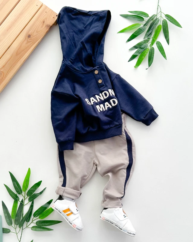 Sandman made kapüşonlu mevimlik 2li takım 