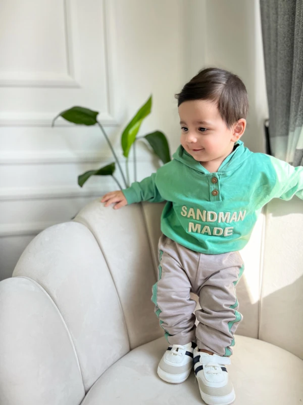 Sandman made kapüşonlu mevimlik 2li takım 