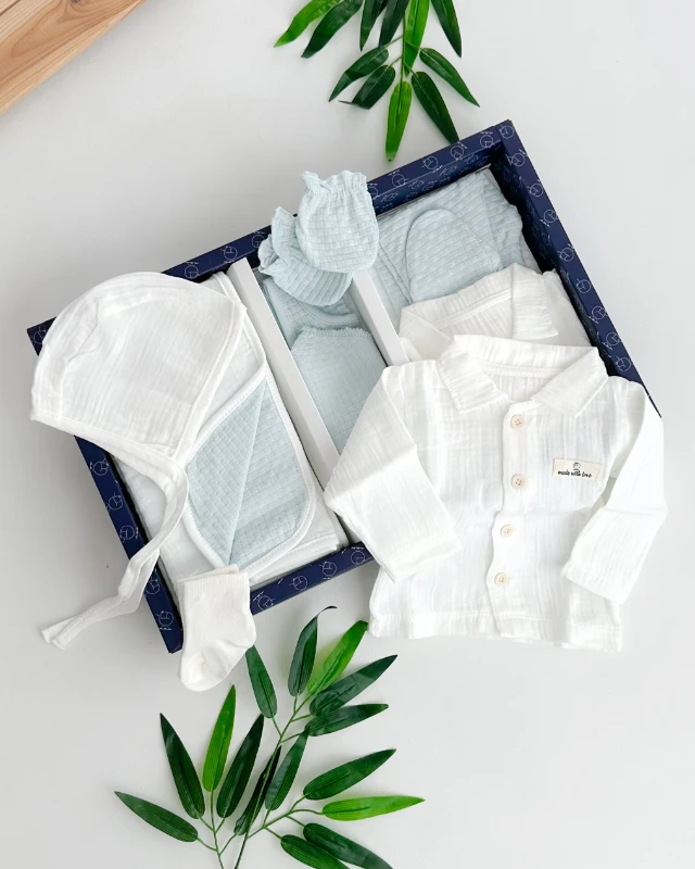 Pike desen battaniyeli mevsimlik yenidoğan muslin 10 lu set 