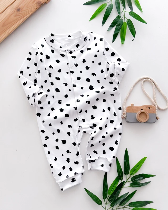 Dama desen boydan çıtçıtlı dikiş detay mevsimlik tulum 