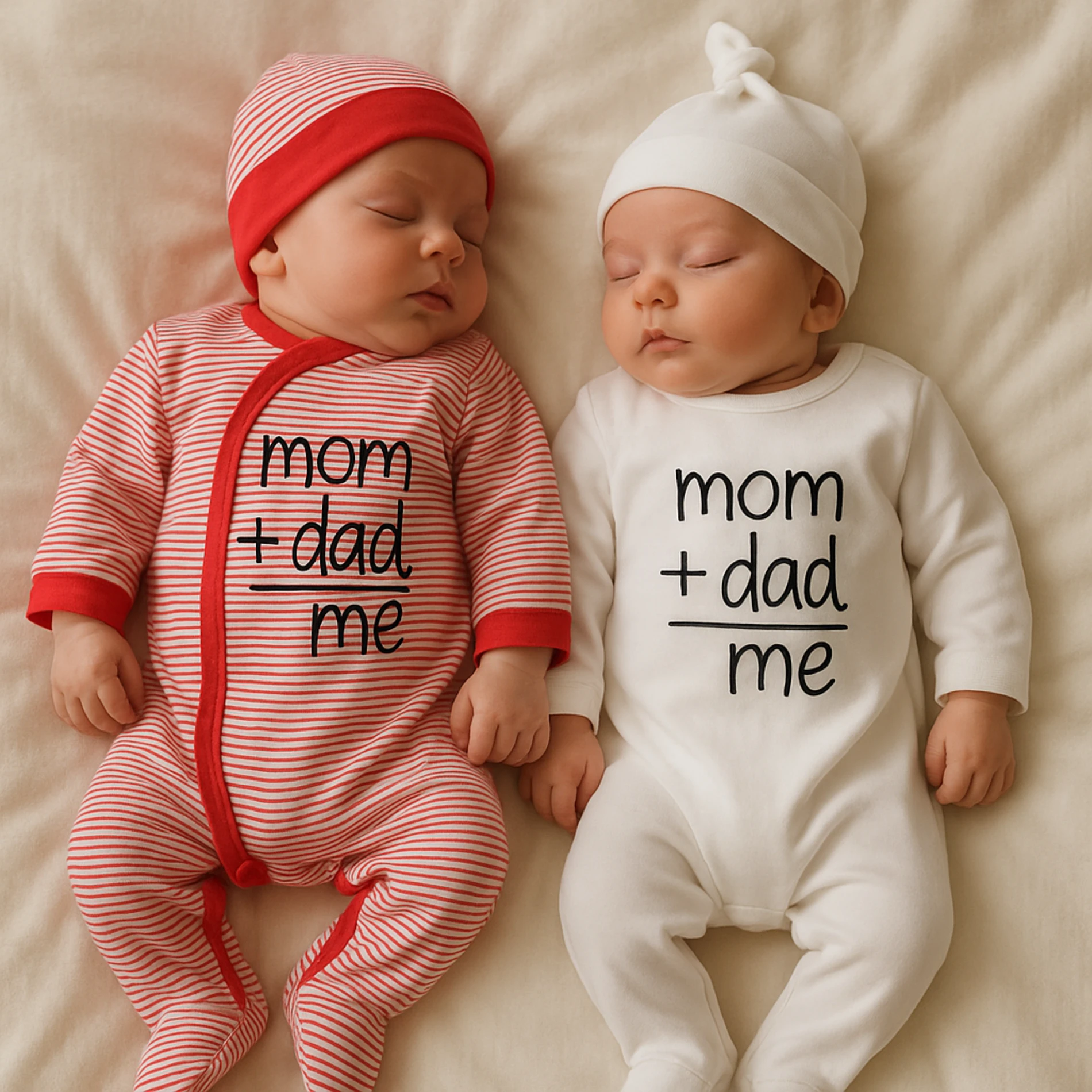 Love mom dad yazılı boydan çıtçıtlı mevsimlik 2li tulum set  