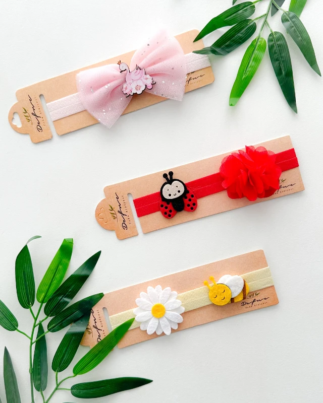 Keçe figürlü 3 lü bandana set