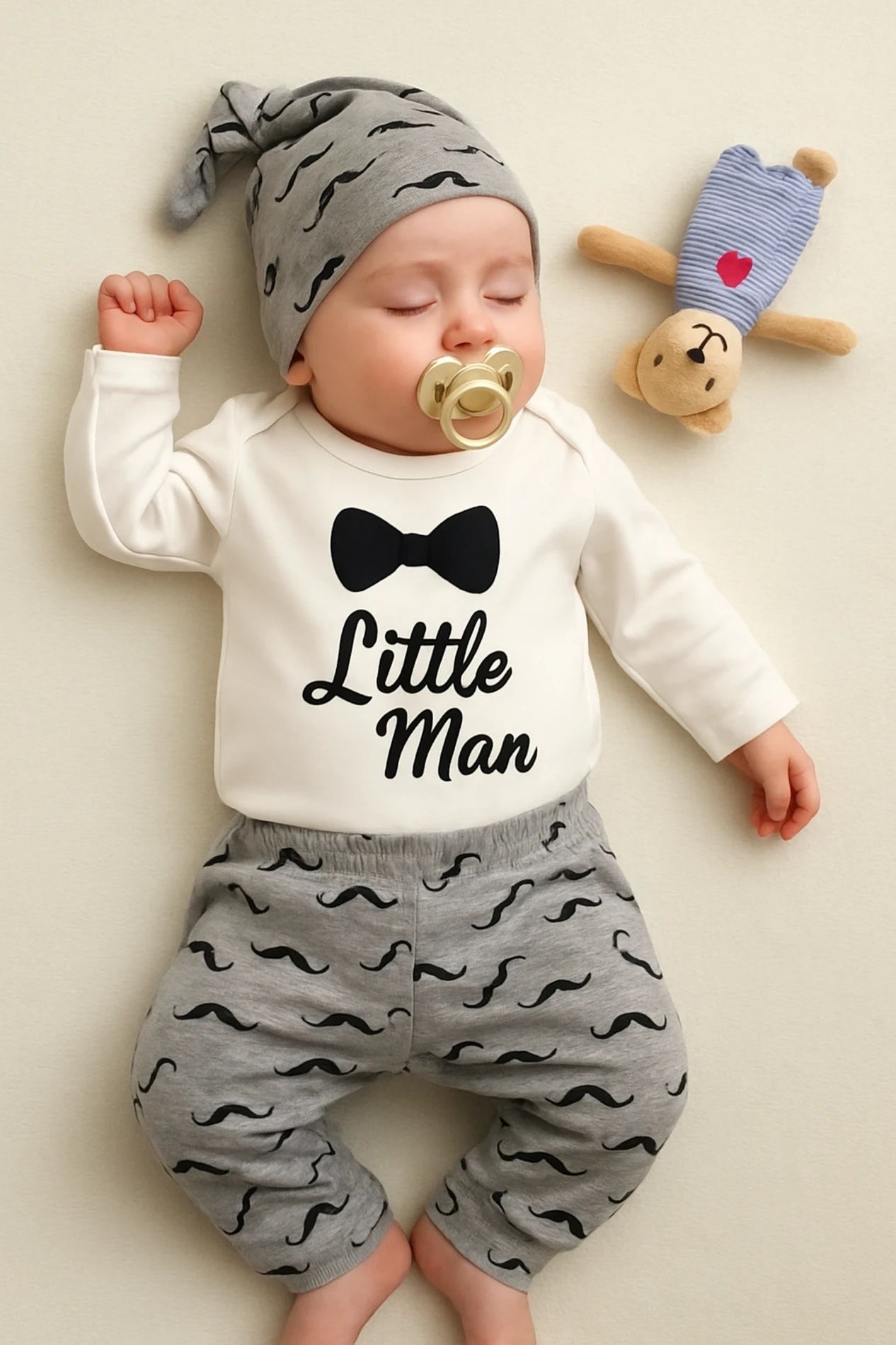 Little man uzun kollu badili tarz bereli mevsimlik 3lü takım 