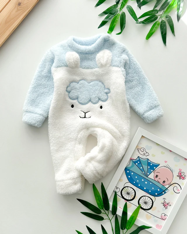 Bulut ve kuzucuk omuzdan çıtçıtlı welsoft tulum