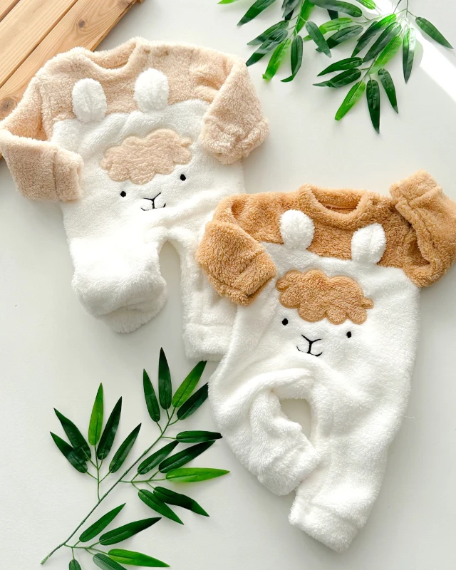 Bulut ve kuzucuk omuzdan çıtçıtlı welsoft tulum