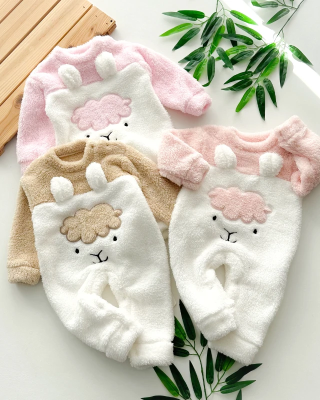 Bulut ve kuzucuk omuzdan çıtçıtlı welsoft tulum