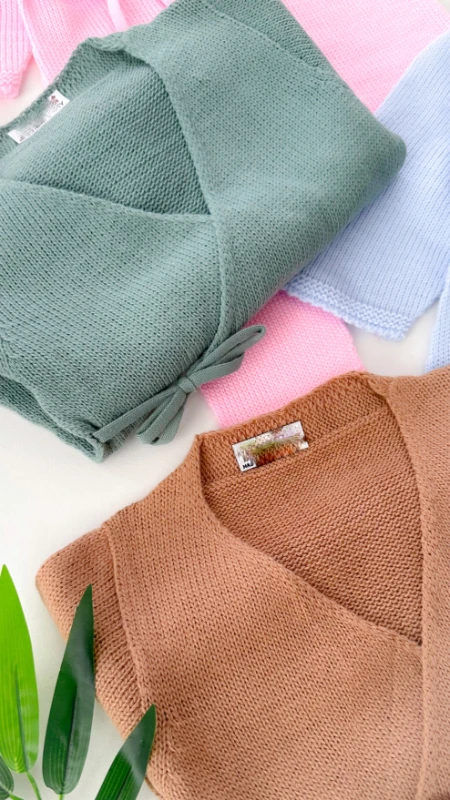 Kimono tarz bağlamalı triko kışlık tulum 