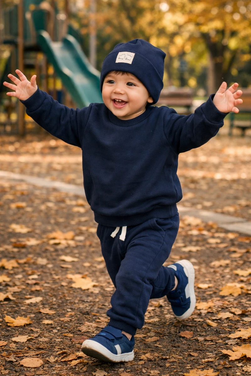 Cool tarz bereli ribana mevsimlik 3lü bebe takım