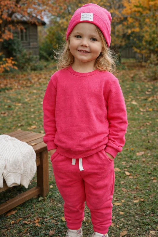 Barbie nakışlı triko kazak ve ribana kumaş 4lü kız çocuk kombin takım