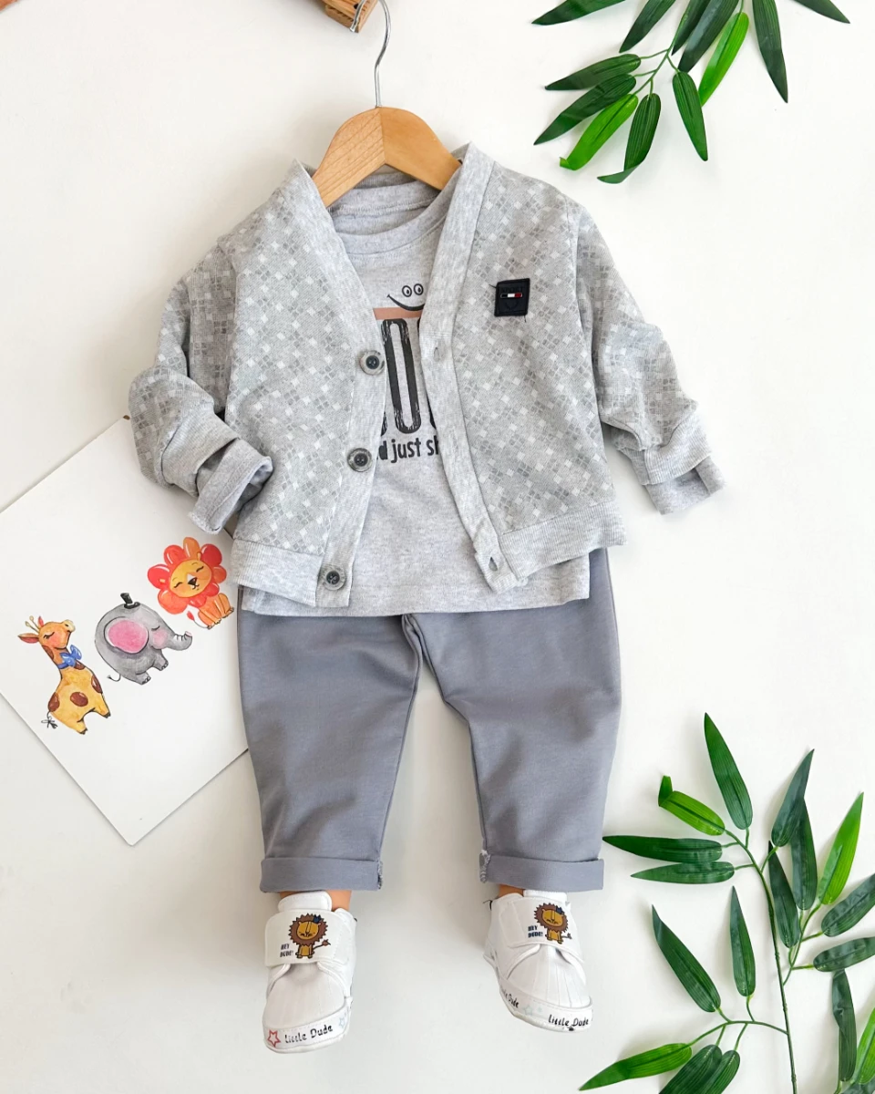 The cool blazer hırkalı bayramlık mevsimlik 3 parça takım