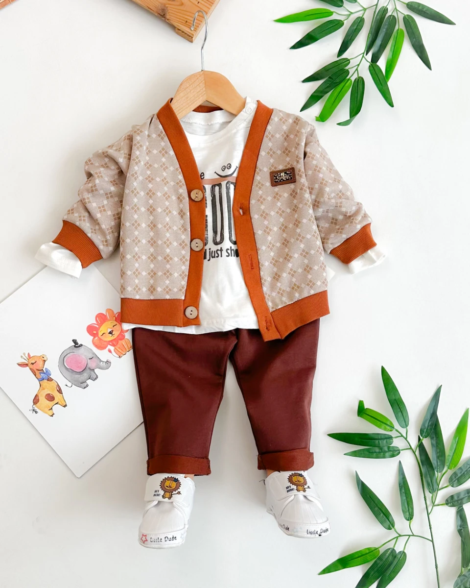 The cool blazer hırkalı bayramlık mevsimlik 3 parça takım