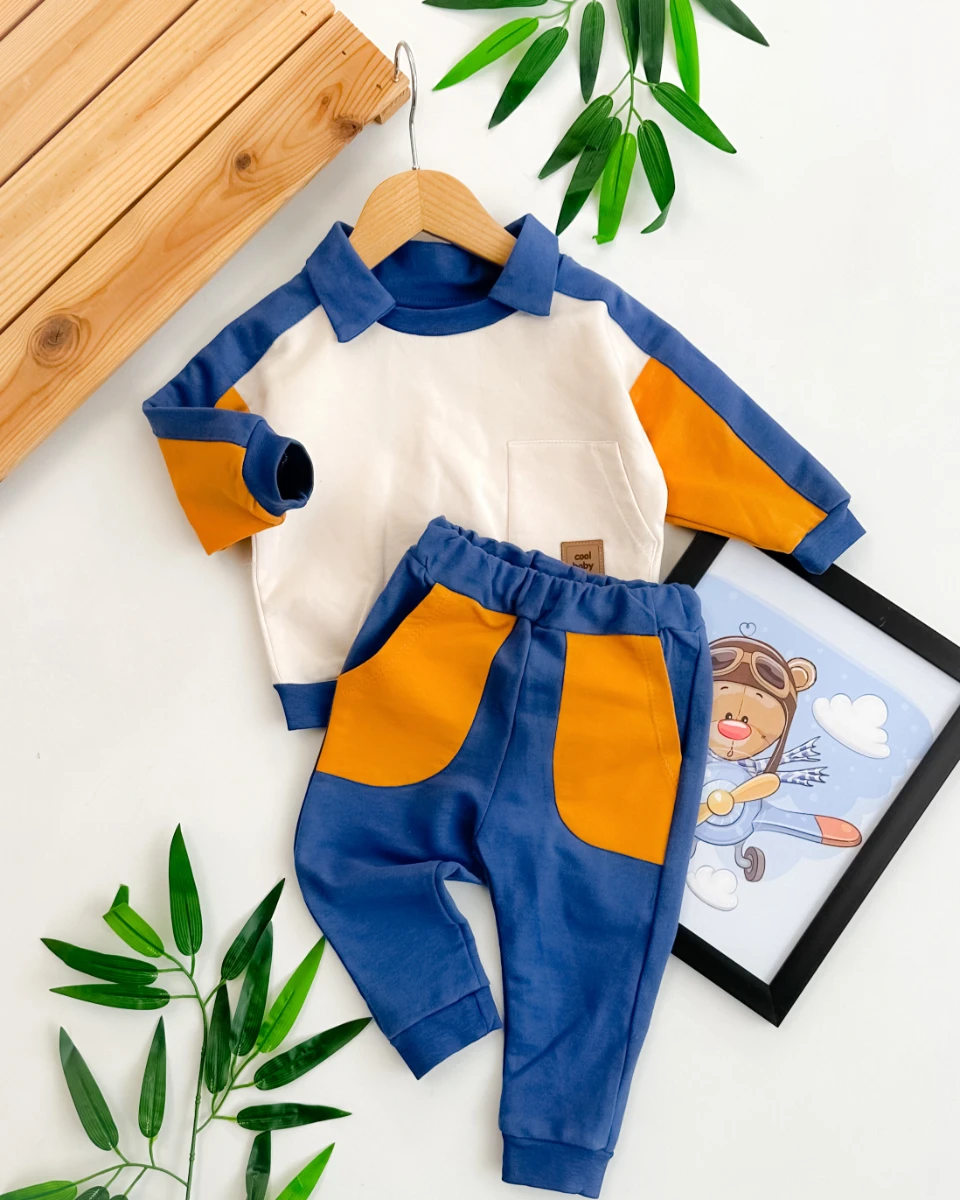 Cool boy lacoste yaka mevsimlik 2li bebe takım