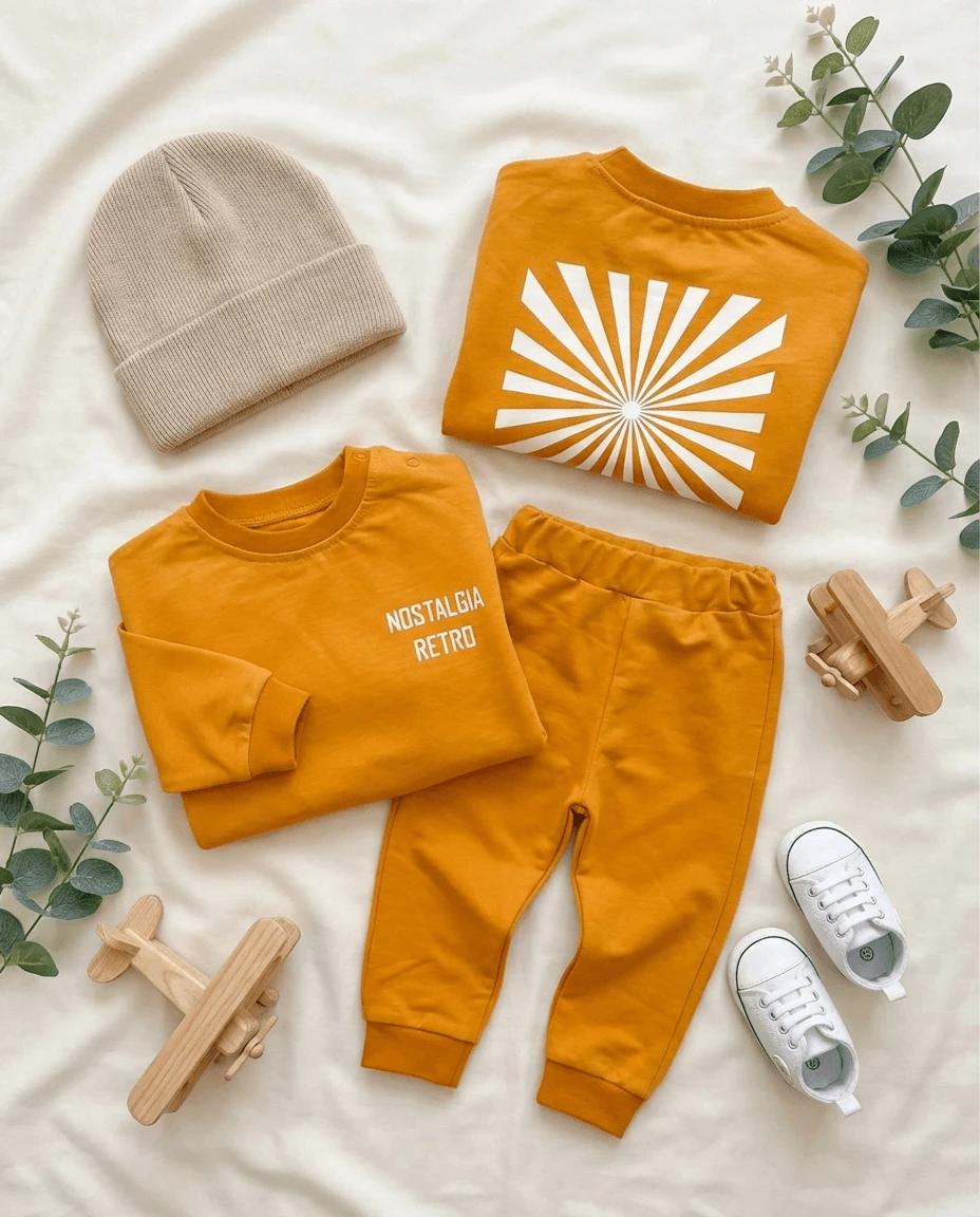 Desen detay basic 2li mevsimlik bebe takım