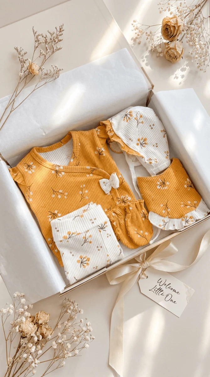 Pamukçuklar detaylı premium 5li kız yenidoğan set