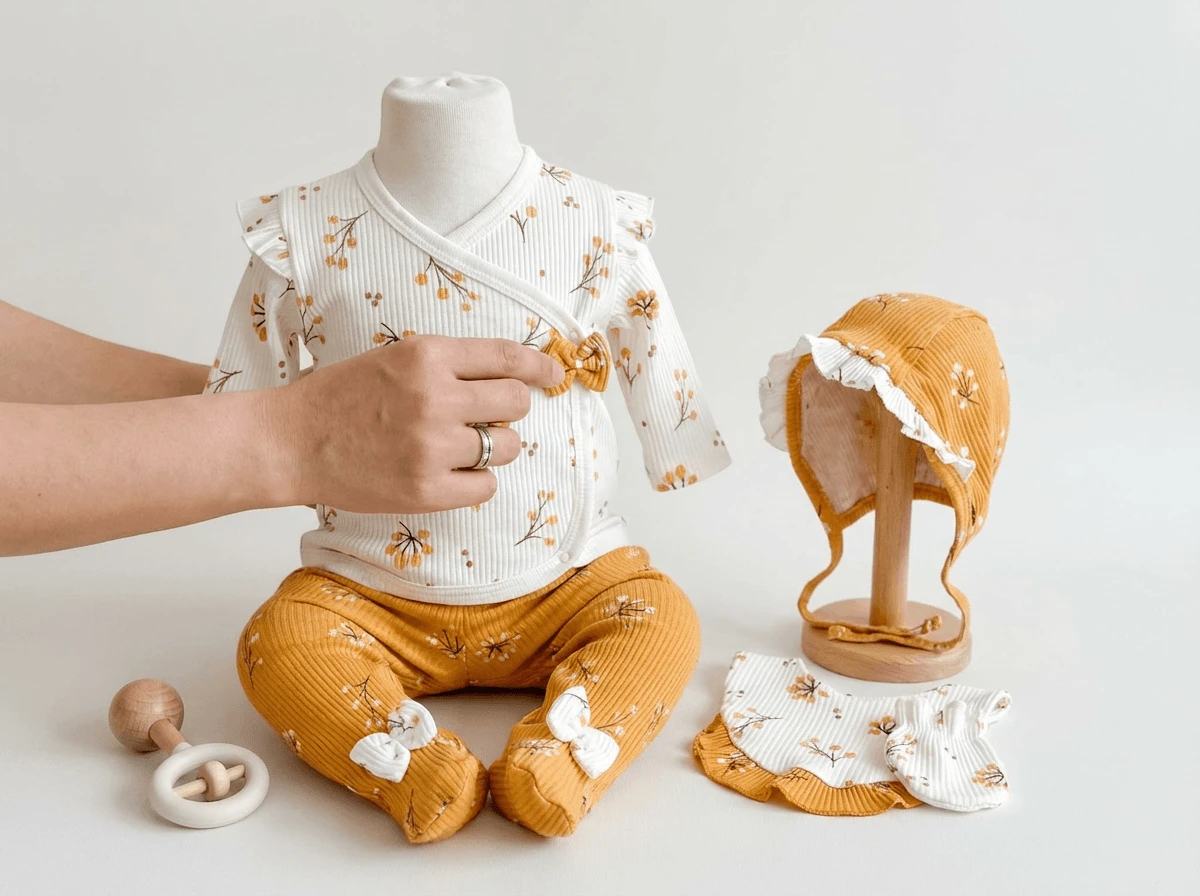 Pamukçuklar detaylı premium 5li kız yenidoğan set