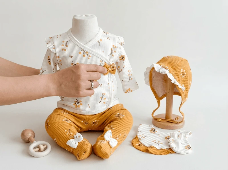 Pamukçuklar detaylı premium 5li kız yenidoğan set