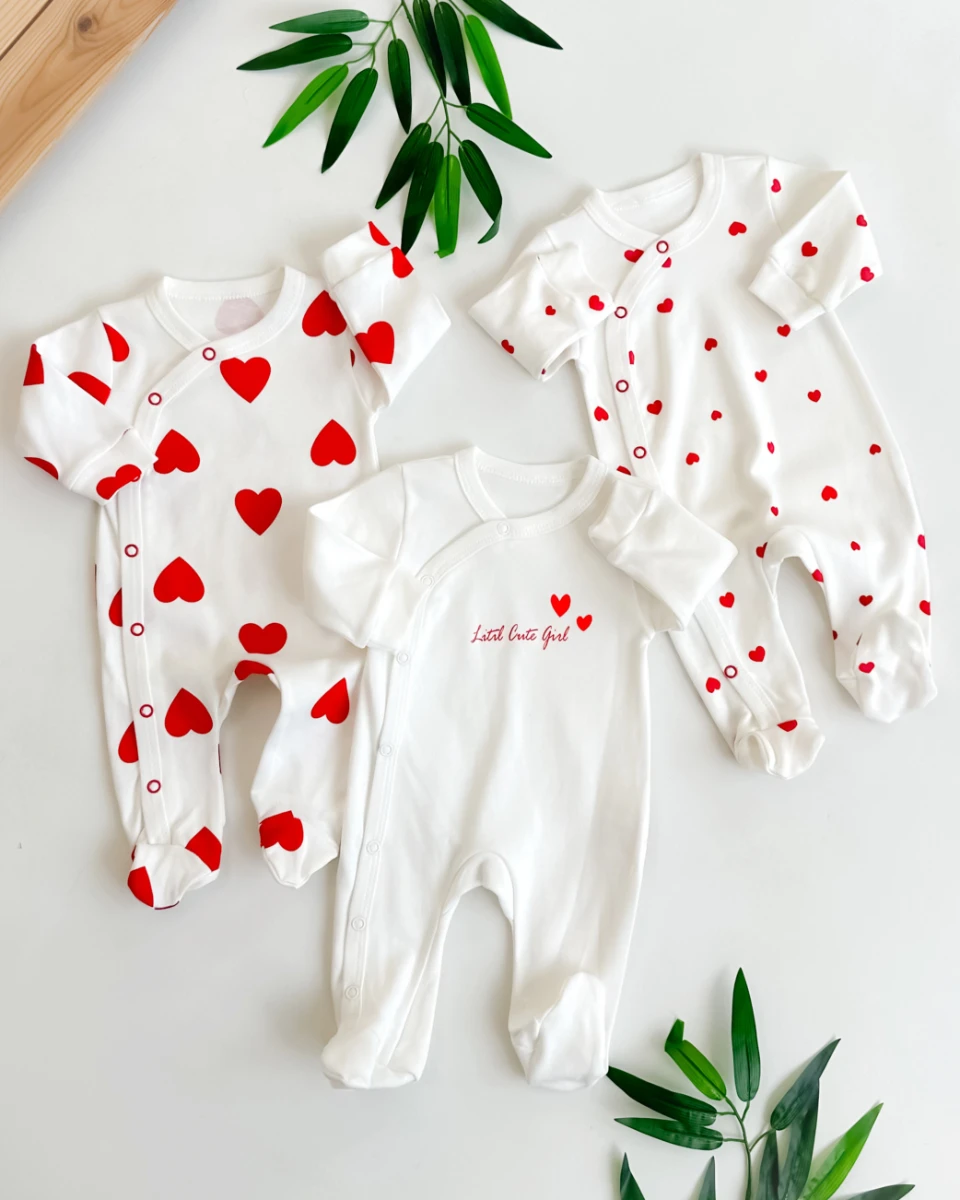 Little cute girl 3lü kız bebe tulum