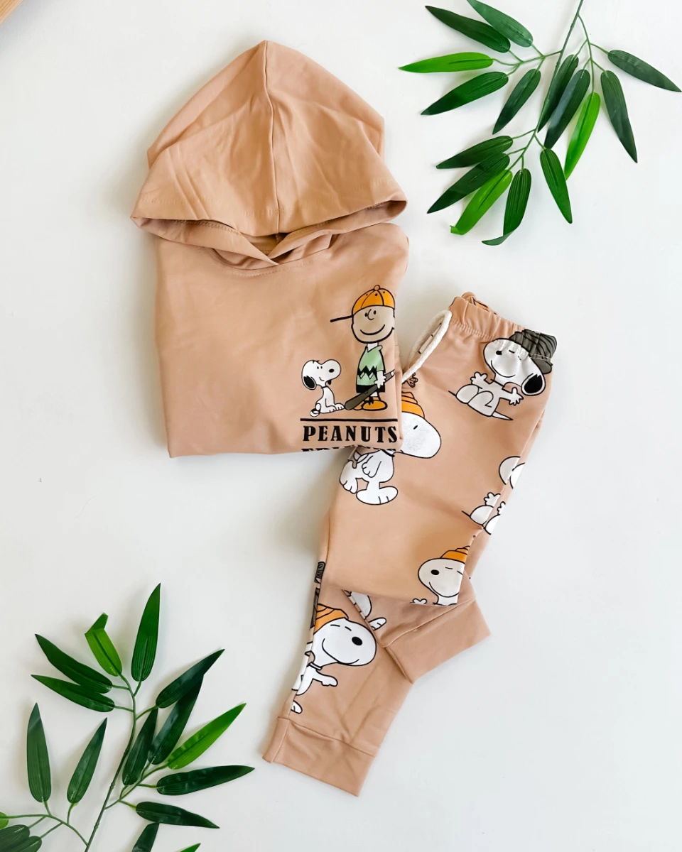 Peatnuss kapüşonlu mevsimlik 2li çocuk takım