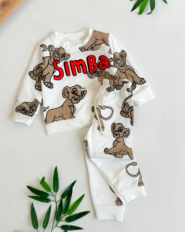 Simba tiger baskılı mevsimlik 2li çocuk takım