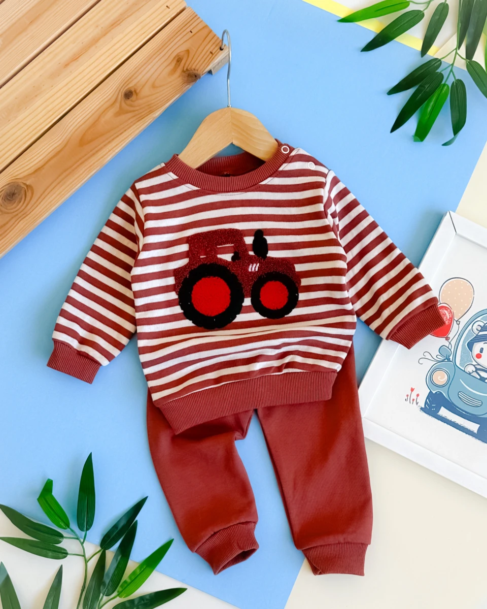 Traktör punch omuzdan çıtçıtlı mevsimlik 2 parça takım