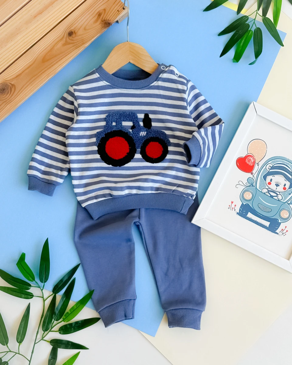 Traktör punch omuzdan çıtçıtlı mevsimlik 2 parça takım