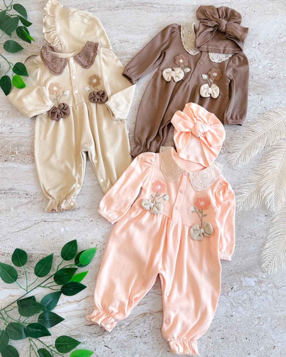 Güpür yaka kampanyalı mevsimlik 2 parça tulum set  