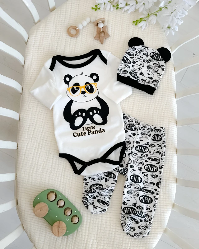 LİTTLE CUTE PANDA MEVSİMLİK 3 LÜ TAKIM
