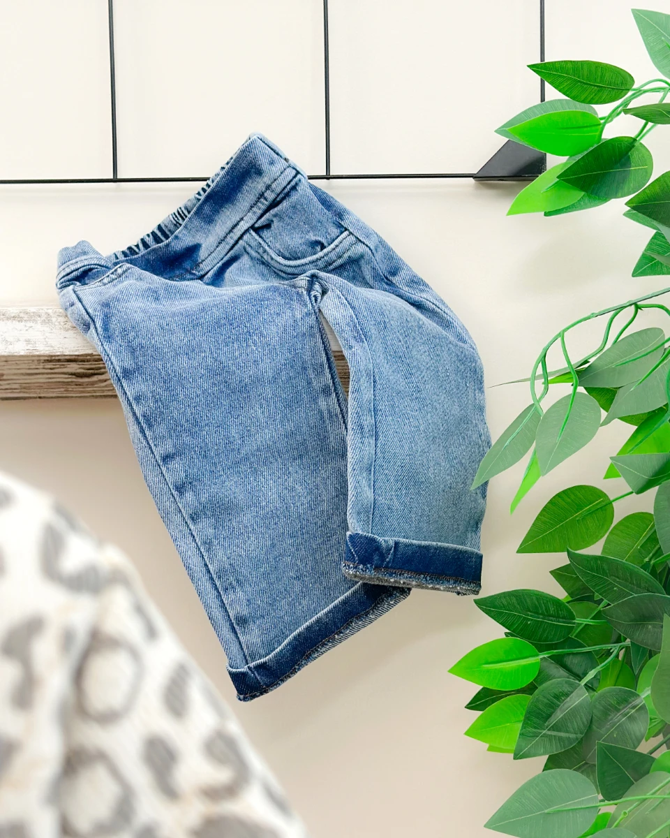 Leopar desenli astarlı kot pantolonlu premium 3lü kız bebe takım