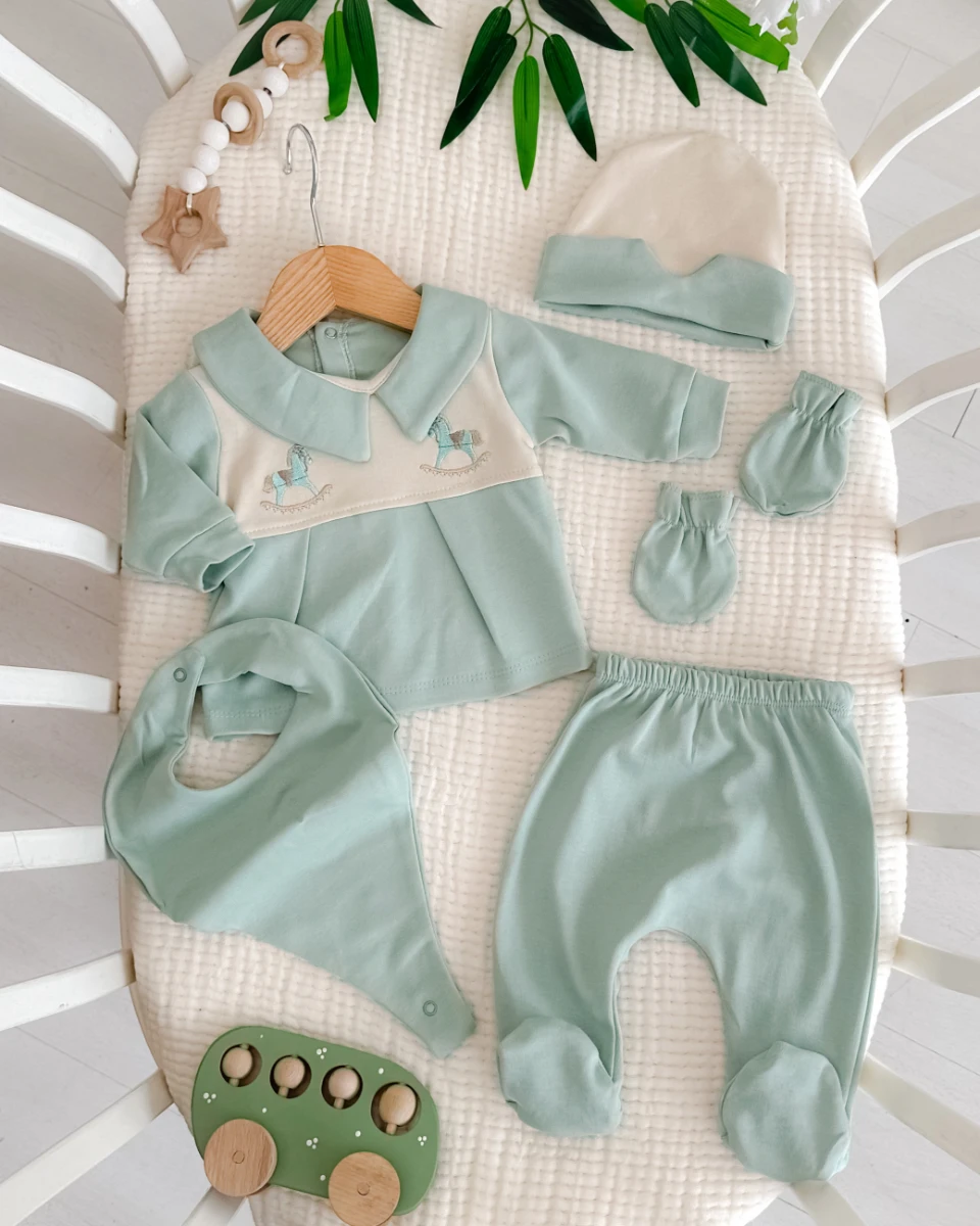 Tay toys nakışlı erkek yenidoğan hastane çıkışı