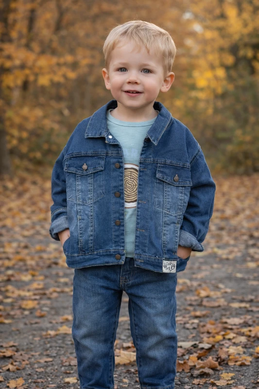 Premium 3lü likralı erkek çocuk kot takım