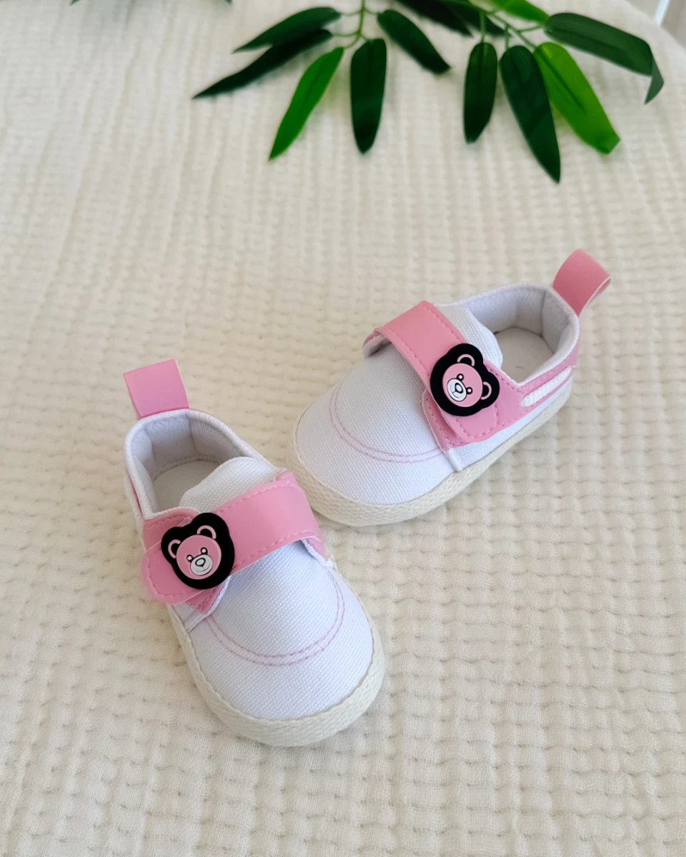 Sevimli ayıcık cırtlı iki renk kız bebek pappa