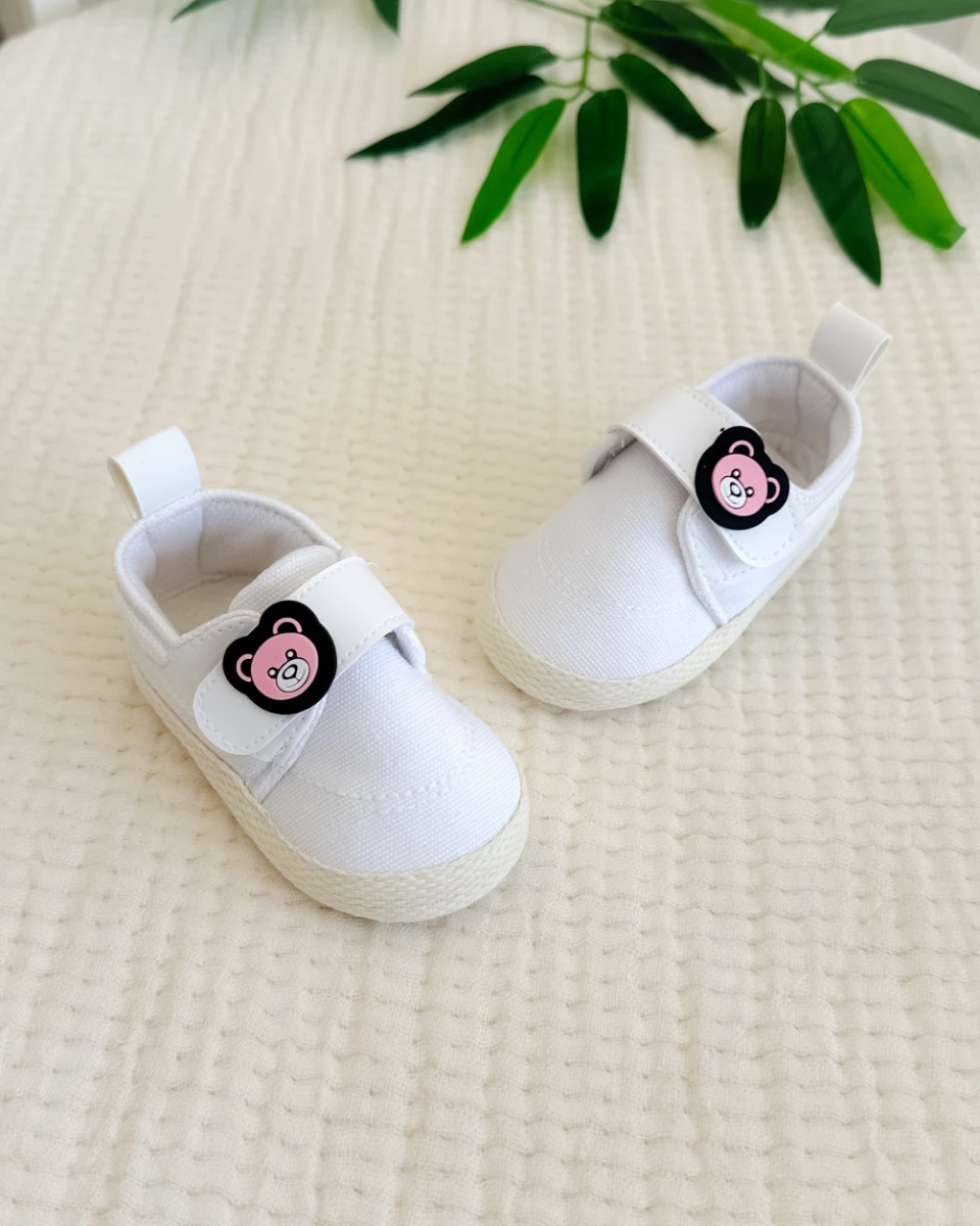 Sevimli ayıcık cırtlı iki renk kız bebek pappa