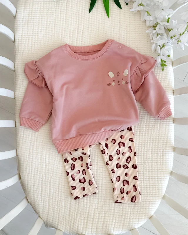 Golden leo sweat fitilli tayt  mevsimlik 2 parça takım 