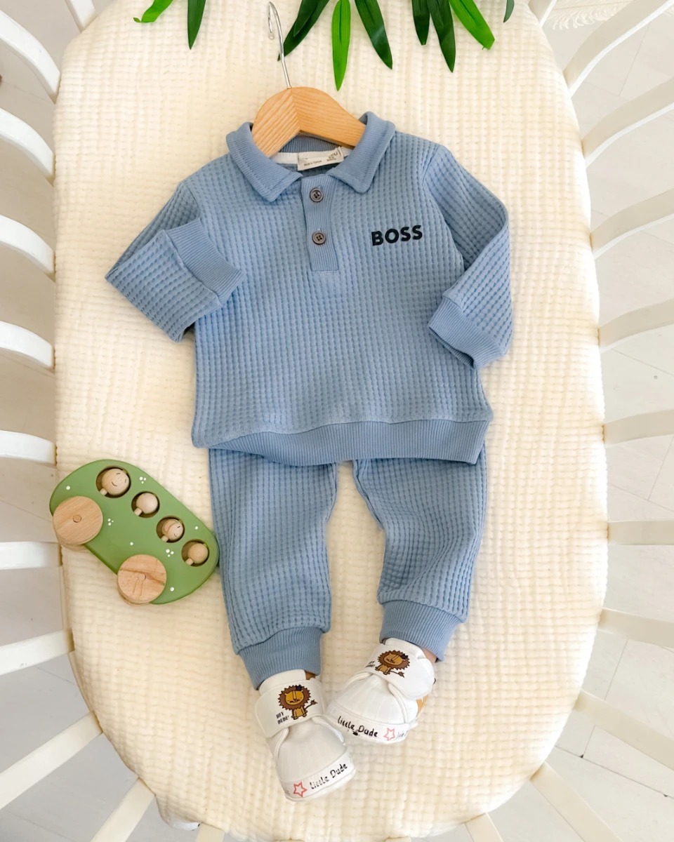 Cool boss gofret kumaş mevsimlik 2 parça takım 